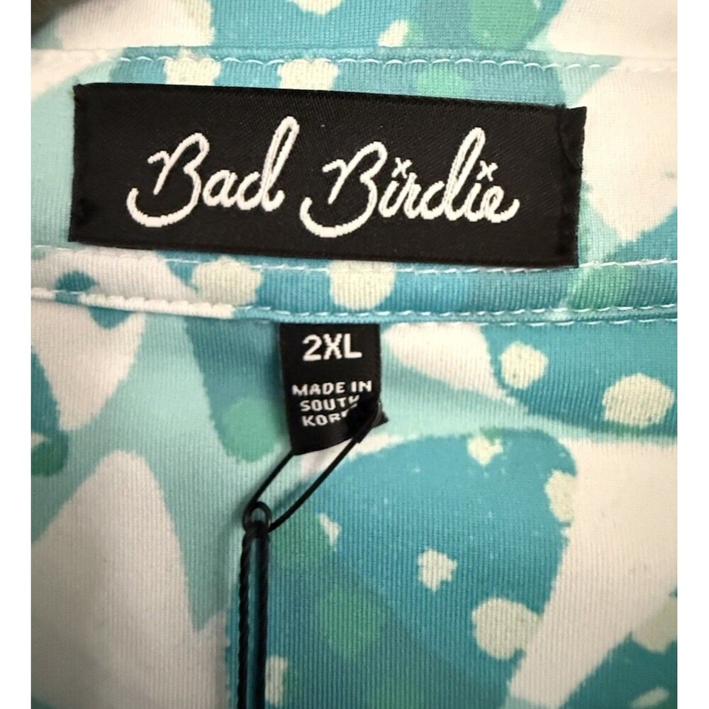 BAD BIRDIE Bam Bam Stretch Golf Polo Shirt Men's Size Large 2XL UPF 50 Coastal - Picture 5 of 16